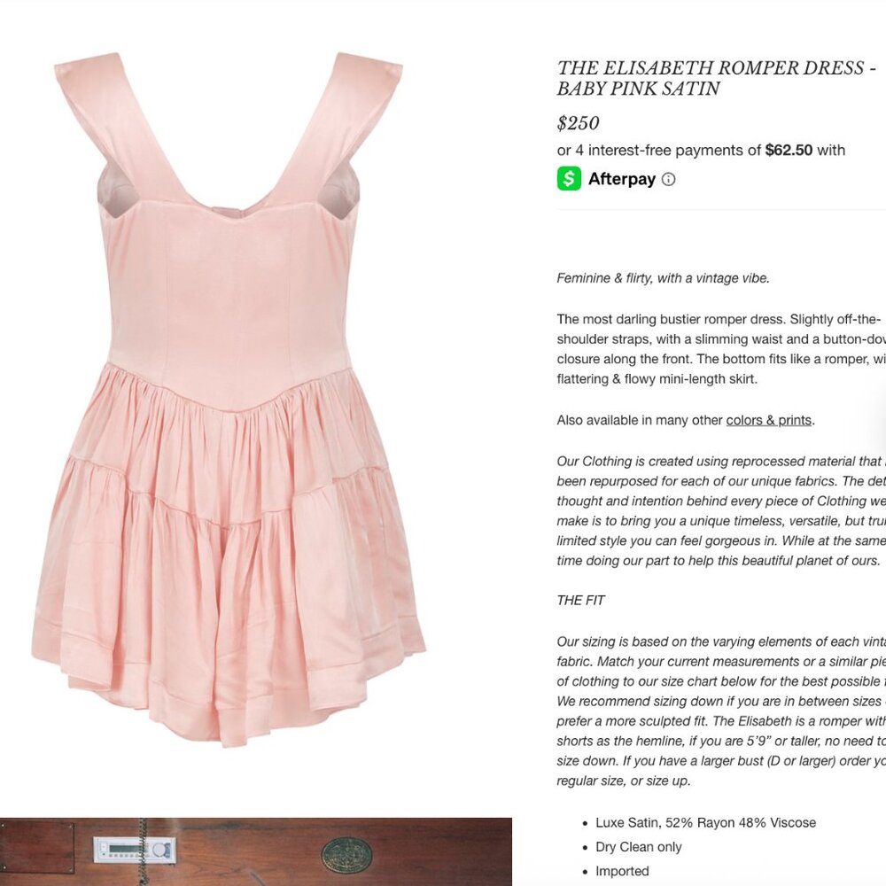 Pink Romper Dress - Vanessa Mooney - Picture 7 of 7